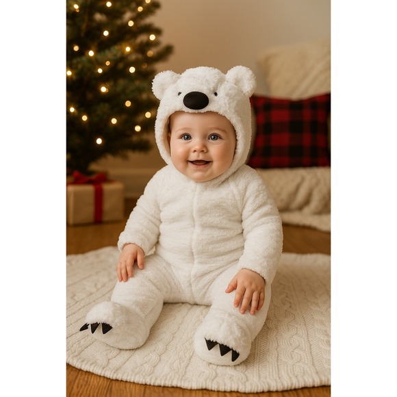 Wondershop Polar Bear Costume 18-24M NWT Plush Winter Christmas‎ Outfit - Picture 2 of 13